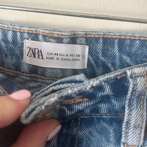 Zara denim jeans with rips size 8 - Picture 4 of 5